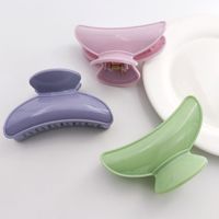 Cute Solid Color Plastic Handmade Hair Claws 1 Piece main image 1