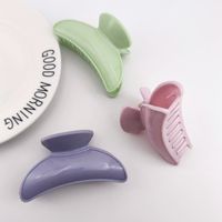 Cute Solid Color Plastic Handmade Hair Claws 1 Piece main image 2