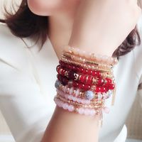 Ethnic Style Heart Shape Elephant Beaded Alloy Resin Beaded Patchwork Women's Bracelets 1 Piece main image 4