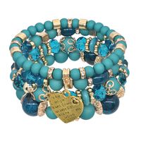 Ethnic Style Heart Shape Elephant Beaded Alloy Resin Beaded Patchwork Women's Bracelets 1 Piece sku image 15