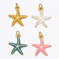 1 Piece Copper Gold Plated Starfish Marine Style main image 1