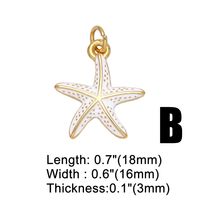 1 Piece Copper Gold Plated Starfish Marine Style sku image 2