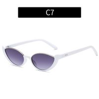 Fashion Solid Color Ac Cat Eye Half Frame Women's Sunglasses sku image 7