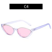 Fashion Solid Color Ac Cat Eye Half Frame Women's Sunglasses sku image 4