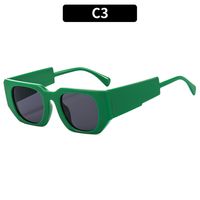 Fashion Solid Color Ac Square Full Frame Men's Sunglasses sku image 3