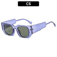 Fashion Solid Color Ac Square Full Frame Men's Sunglasses sku image 6