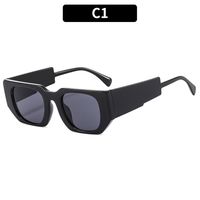 Fashion Solid Color Ac Square Full Frame Men's Sunglasses sku image 1