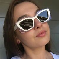 Fashion Solid Color Ac Cat Eye Full Frame Women's Sunglasses main image 3