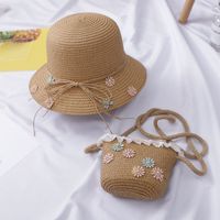 Girl's Fashion Flower Embroidery Bucket Hat sku image 1