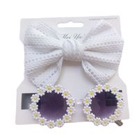 Cute Solid Color Bow Knot Plastic Cloth Handmade Hair Clip 1 Piece main image 3