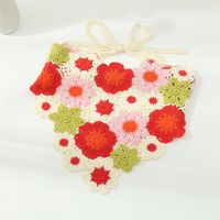 Vacation Flower Fabric Knit Crochet Lace Hair Band 1 Piece sku image 3