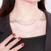 Simple Style Geometric Titanium Steel Plating Resin Layered Necklaces 1 Piece main image 8