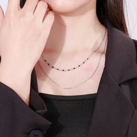 Simple Style Geometric Titanium Steel Plating Resin Layered Necklaces 1 Piece main image 6
