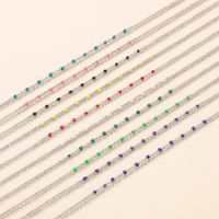 Simple Style Geometric Titanium Steel Plating Resin Layered Necklaces 1 Piece main image 2