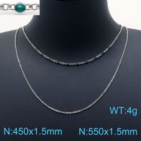Simple Style Geometric Titanium Steel Plating Resin Layered Necklaces 1 Piece sku image 6