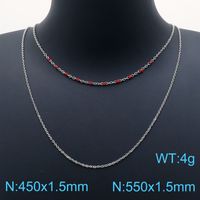 Simple Style Geometric Titanium Steel Plating Resin Layered Necklaces 1 Piece sku image 7