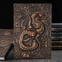 A5 Dragon Retro Embossed Creative Fashion Business Notebook main image 5
