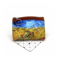 Women's Oil Painting Pu Leather Zipper Coin Purses sku image 5