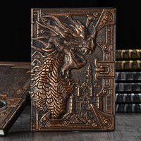 Retro Embossed Metal Three-dimensional Dragon Fashion Creative Notebook main image 2