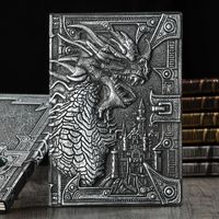 Retro En Relieve De Metal Tres-cuaderno Creativo De Moda De Dragón Dimensional main image 5