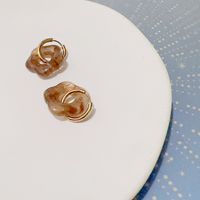 Fashion Flower Stainless Steel Resin Women's Earrings 1 Pair sku image 3