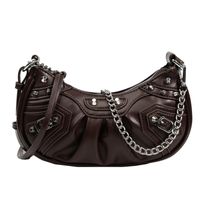 Women's Medium Pu Leather Geometric Fashion Square Zipper Crossbody Bag sku image 6
