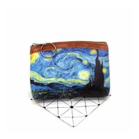 Women's Oil Painting Pu Leather Zipper Coin Purses sku image 1