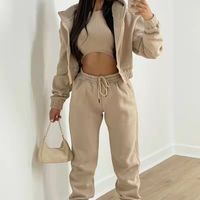 Women's Fashion Solid Color Polyester Patchwork Pants Sets main image 6