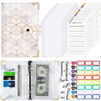 A6 Loose-leaf Coloring Book Marble Pattern Stylish Leather Notebook sku image 12