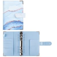 A6 Loose-leaf Coloring Book Marble Pattern Stylish Leather Notebook sku image 5