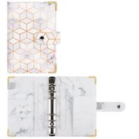 A6 Loose-leaf Coloring Book Marble Pattern Stylish Leather Notebook sku image 11