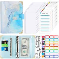 A6 Loose-leaf Coloring Book Marble Pattern Stylish Leather Notebook main image 2
