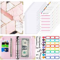 A6 Loose-leaf Coloring Book Marble Pattern Stylish Leather Notebook sku image 21