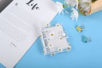 New Korean Stationery Little Daisy 3 Holes Loose Spiral Notebook Mini Pvc Transparent Case Portable Loose Leaf Coil Journal Book sku image 1