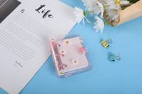 New Korean Stationery Little Daisy 3 Holes Loose Spiral Notebook Mini Pvc Transparent Case Portable Loose Leaf Coil Journal Book sku image 3