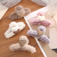 Simple Style Solid Color Plastic Plush Handmade Hair Claws 1 Piece main image 10