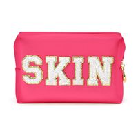 Women's Medium All Seasons Pu Leather Letter Solid Color Fashion Square Zipper Cosmetic Bag main image 4