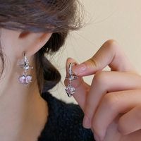 Pendientes Colgantes De Circonita Con Incrustaciones De Cobre En Forma De Corazón De Moda 1 Par main image 2