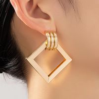 Retro Round Square Metal Copper Plating Women's Earrings 1 Pair main image 4