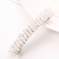 Women's Sweet Solid Color Alloy Rhinestone Hair Clip sku image 1