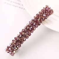 Women's Sweet Solid Color Alloy Rhinestone Hair Clip sku image 2