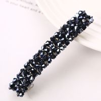 Women's Sweet Solid Color Alloy Rhinestone Hair Clip sku image 4