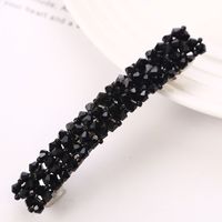 Women's Sweet Solid Color Alloy Rhinestone Hair Clip sku image 3