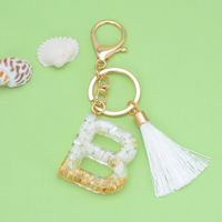 Fashion Letter Tassel Alloy Epoxy Bag Pendant Keychain 1 Piece main image 2