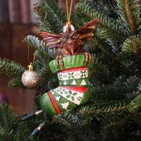 Cute Christmas Stockings Dog Flying Dragon Pendant Home Decorations main image 6
