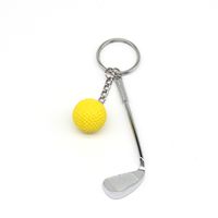 Fashion Tennis Racket Badminton Racket Golf Pvc Metal Unisex Keychain 1 Piece main image 5