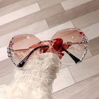Fashion Gradient Color Resin Polygon Diamond Frameless Women's Sunglasses sku image 6