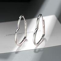 1 Paar Mode Herzform Kupfer Überzug Ohrringe sku image 1