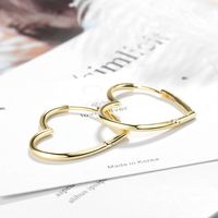 1 Pair Fashion Heart Shape Copper Plating Earrings sku image 2