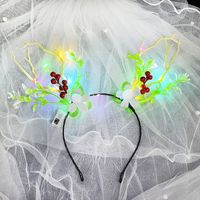 Cute Christmas Luminous Flower Antler Feather Hairband Wholesale sku image 8